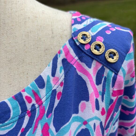 Lilly Pulitzer Women's UPF 50+ Sophie Dress Jellies be Jammin Blue Pink Size XS - Picture 6 of 10
